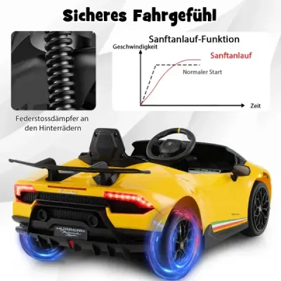 Dětské elektrické autíčko Lamborghini 12V dětské auto elektrické na dálkové ovládání žluté
