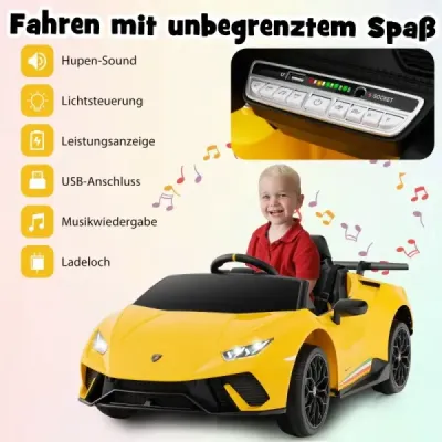 Dětské elektrické autíčko Lamborghini 12V dětské auto elektrické na dálkové ovládání žluté