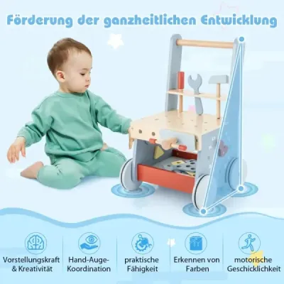 Nářadí 2 v 1 Baby Walker s víceúčelovým centrem a spodním úložným prostorem