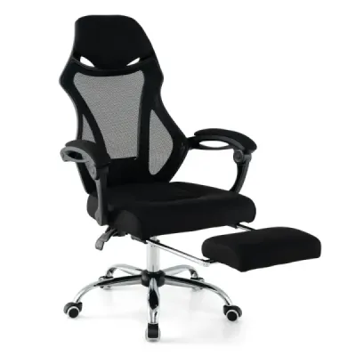 Ergonomická kancelářská židle s opěrkou nohou a výškově nastavitelným sklonem opěradla