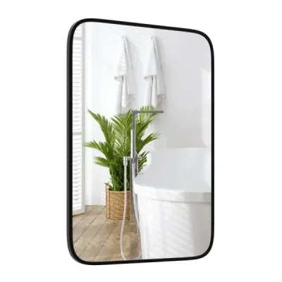 Koupelnové zrcadlo 70 x 50 cm velké kosmetické zrcadlo s netříštivou fólií obdélníkové