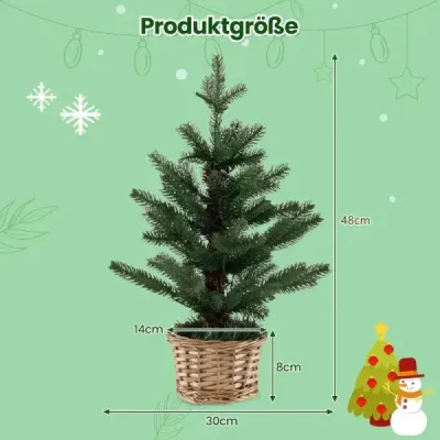 48 cm malý vánoční stromek rozsvícený mini vánoční stromek pro domácí kancelář
