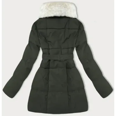 Dámská bunda s kožíškem MODA9165 army
