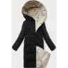 Oboustranná dámská zimní bunda LHD MODA4581 černá-ecru