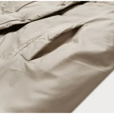 Oboustranná dámská zimní bunda LHD MODA4581 černá-ecru