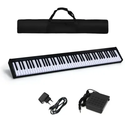 Digital Piano Keyboard 88 kláves Přenosný elektronický hudební nástroj Dětský klavír Dětský klavír Černý