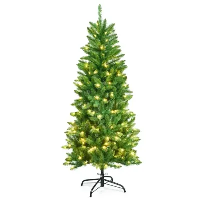150 cm vysoce osvětlený vánoční stromeček s teplou bílou světle zelenou barvou