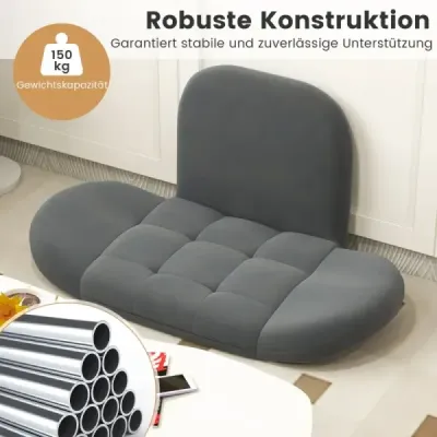 Židle na podlahu s nastavitelným opěradlem a područkami Bonden Sofa rozkládací židle na podlahu Grey