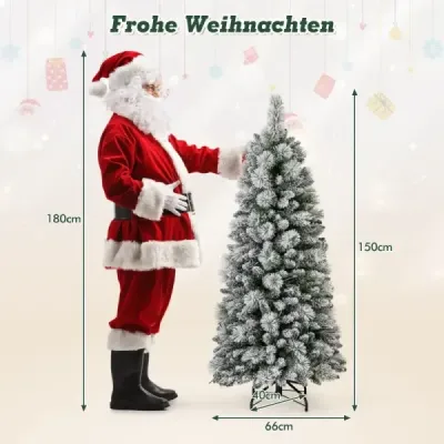 Umělý vánoční stromek se světly Slavnostní stromek Umělý stromek pro domácnost Zelený 150 cm
