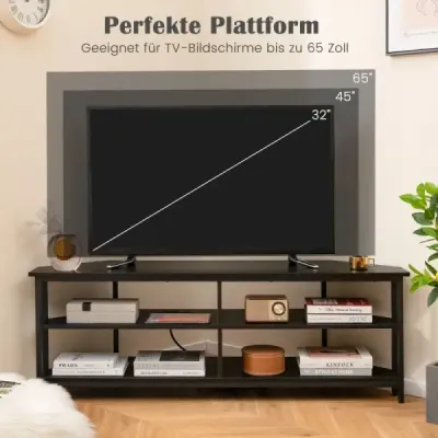 Rohová TV skříňka s nabíjecí stanicí Police TV spodní deska pro TV do 65 palců TV skříňka černá Rohová TV skříňka s nabíjecí stanicí Police TV spodní deska pro TV do 65 palců TV skříňka černá