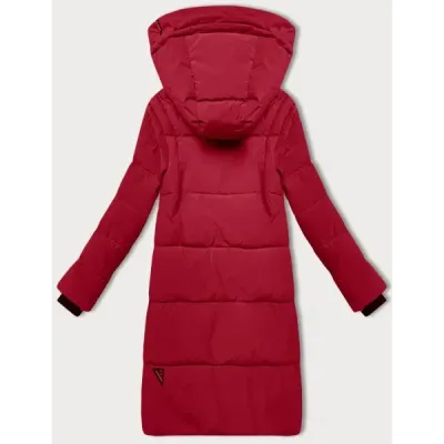 Prošívaná dámská zimní bunda LHD MODA4572 bordó