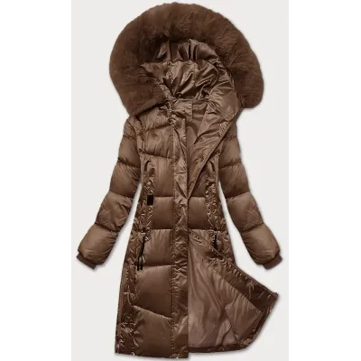 Prošívaná dámská zimní bunda S\'west MODA8266 hnědá