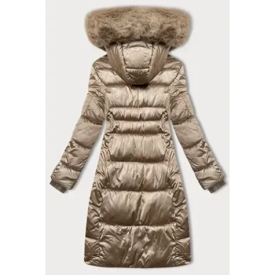 Prošívaná dámská zimní bunda S\'west MODA8266 béžová