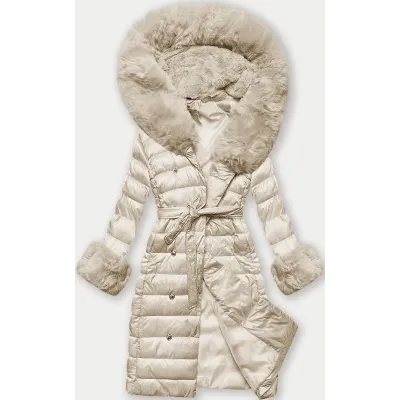 Dámská zimní bunda MODA3160 ecru
