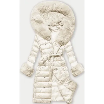 Dámská zimní bunda MODA3160 ecru