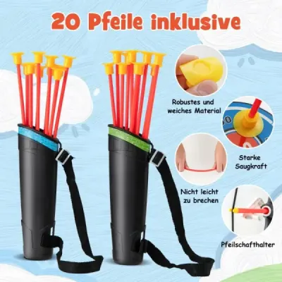 Dětských luků a šípů 2 Pack Sada hraček pro lukostřelbu s LED osvětlením