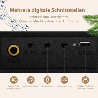 Elektronická klávesnice 88 Klávesnice Elektrické piano Sada hudebních nástrojů digitální klávesnice