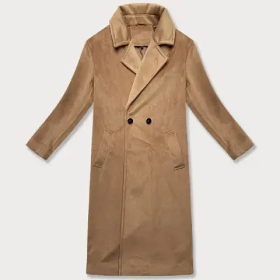 Dámský přechodný oversize kabát MODA8161 camel