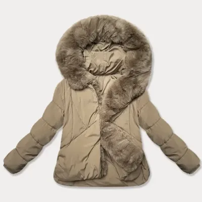 Přechodná dámská bunda MODA9179 béžová