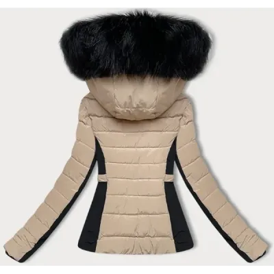 Krátká zimní dámská bunda S\'WEST MODA8308 béžová Krátká zimní dámská bunda S\'WEST MODA8308 béžová