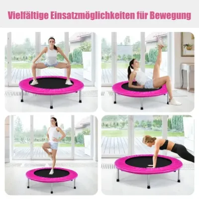 Ø 97 cm skládací trampolína mini skládací trampolína pro děti přenosná růžová