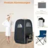 Přenosná parní sauna domácí sauna pro 1-2 osoby s 3 litrovým parním generátorem 89 x 89 x 149 cm černá