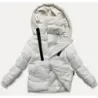 Hrubá dámská zimní bunda MODA3251 ecru