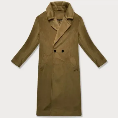 Dámský přechodný oversize kabát MODA8161 béžový