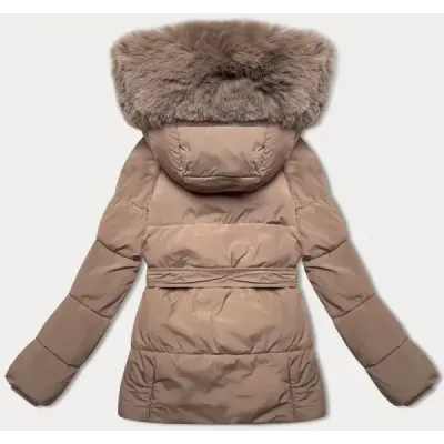 Přechodná dámská bunda MODA9183 tmavě béžová