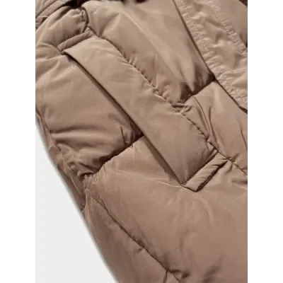 Přechodná dámská bunda MODA9183 tmavě béžová