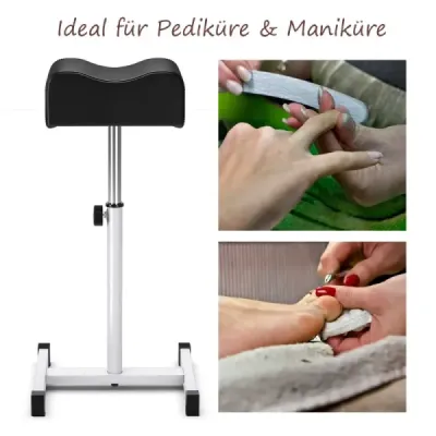 Pedikérská židle s nastavitelnou výškou sedáku podnožka pro péči o nehty v salonech spa černá