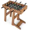 Stolní fotbal Prostorově úsporný fotbalový stůl s robustní rukojetí 33 x 36 x 109 cm přírodní