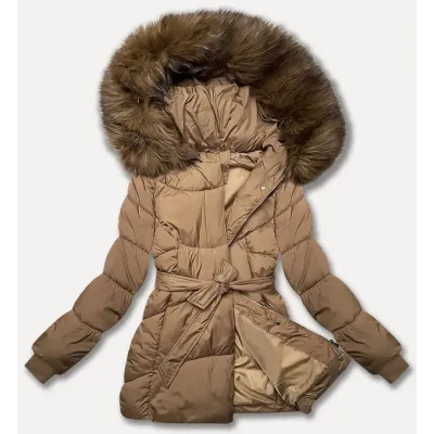 Přechodná dámská bunda MODA3238 camel