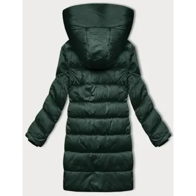Zimowa pikowana kurtka damska S\'west ciemny zielony (B8273-10)