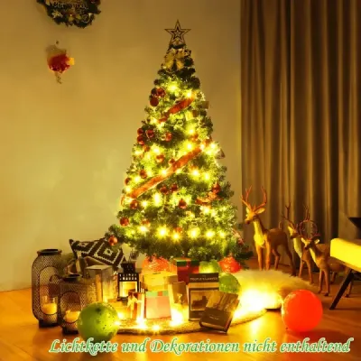 Weihnachtsbaum Künstlicher Tannenbaum Christbaum mit Metallständer 150-240 cm Grün-180 cm
