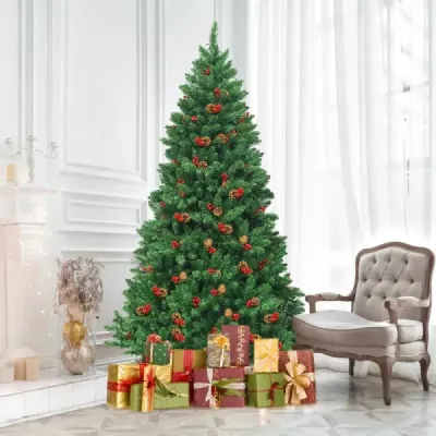 200cm künstlicher Weihnachtsbaum Tannenbaum Christbaummit 1100 Zweigen & Premium Kunstbaum grün