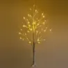 120 cm osvětlená umělá bříza se 48 teplými bílými LED světly bílá