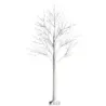 180 cm künstlicher Birkenbaum mit 48 warmweißen LED-Lichtern für Weihnachten Weiß