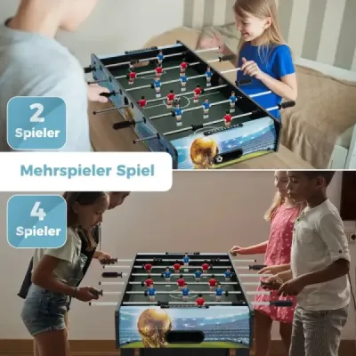 Stolní fotbálek 2 v 1 pro 14 hráčů, 2 míčky, počítadlo skóre a odnímatelné nohy.