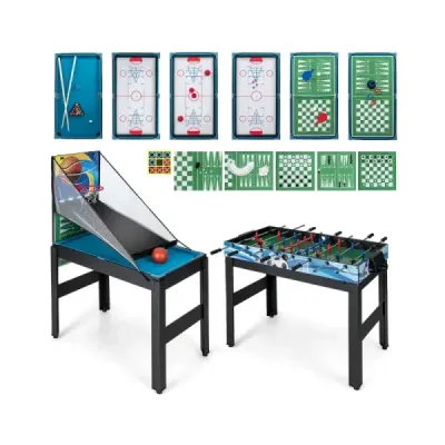 15 in 1 Spieltisch Set Tischspiel multifunktional mit Tischfußball Hockey Billard Tischtennis