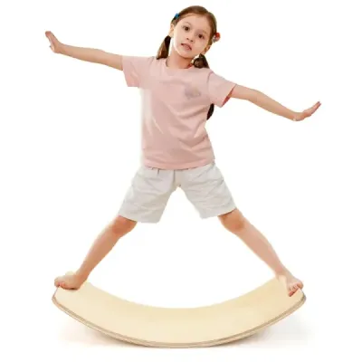 Balanční prkno Curvy Board Balanční prkno ze dřeva 90 x 30 cm