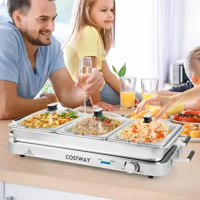 Elektrická ohřívací nádoba 3 v 1 s regulátorem teploty až 150 ℃ 450 W ohřívač potravin 9 l