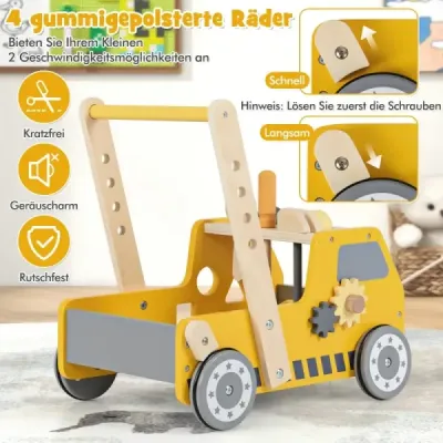 Dětské dřevěné chodítko 2 v 1 s multifunkčním centrem Baby Walker dětské chodítko Dětské dřevěné chodítko 2 v 1 s multifunkčním centrem Baby Walker dětské chodítko