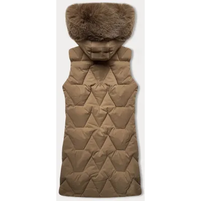 Dámská vesta MODA9172 tmavě béžová