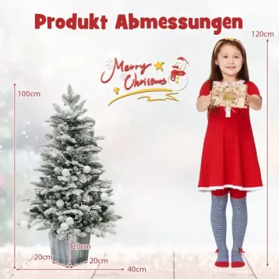 100cm umělý vánoční stromek s 80 různobarevnými LED světly