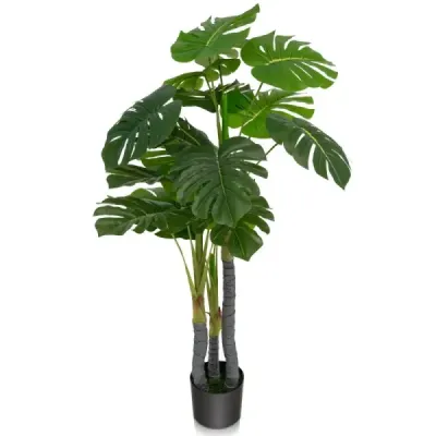 120 cm vysoký umělý strom Monstera Deliciosa Plant Green
