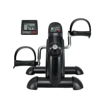 Mini fitness kolo na cvičení rukou a nohou s nastavitelným odporem černá