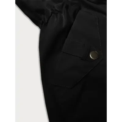 Dámská parka s džínovými rukávy Way Mode black-black (WD202301)