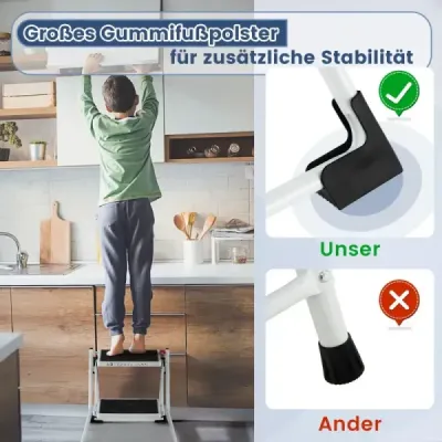 Skládací žebřík se 2 stupni Skládací žebřík o šířce 20 cm s nosností do 150 kg