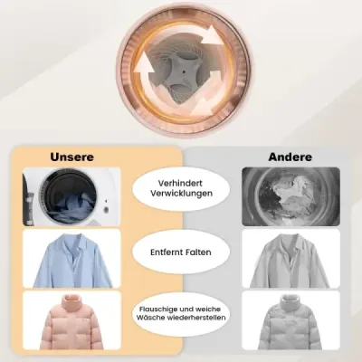 Mini sušička prádla 5KG s 5 programy do 69 ℃ Sušička vzduchu s odsáváním Sušička 800W